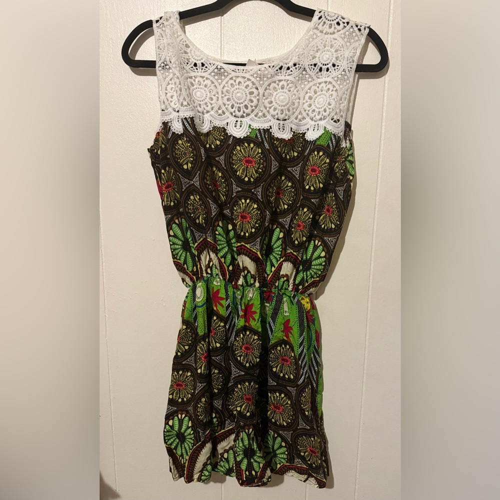 Bohemian Lace and Floral Dress